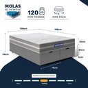 Ver imagem 4 de Cama Box Baú + Colchão Gazin de Molas Ensacadas One Face Air Up Queen 158 cm
