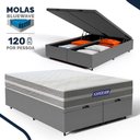 Ver imagem 3 de Cama Box Baú + Colchão Gazin de Molas Ensacadas One Face Air Up Queen 158 cm