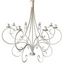 Ver imagem 6 de Lustre Provençal com Cúpulas Rústicas de Algodão p/ Casa Alto Padrão - Branco