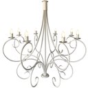 Ver imagem 5 de Lustre Provençal com Cúpulas Rústicas de Algodão p/ Casa Alto Padrão - Branco