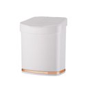 Ver imagem 1 de Lixeira de 2,5 Litros Eleganza Branco com Rose Gold