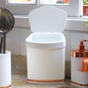 Ver imagem 2 de Lixeira de 2,5 Litros Eleganza Branco com Rose Gold