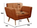 Ver imagem 4 de Conjunto 2 Poltronas Bruna Estilo Living Moderna Decoração Sala Recepção