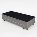 Ver imagem 2 de Cama Box Bau Solteiro com Auxiliar Semi Ortopedica Suede 088x188:cinzachumbo