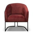 Ver imagem 5 de Poltrona Decorativa Industrial Preto Stella Veludo Text Marsala D03 - D’Rossi