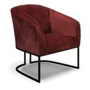 Ver imagem 1 de Poltrona Decorativa Industrial Preto Stella Veludo Text Marsala D03 - D’Rossi