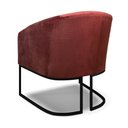 Ver imagem 6 de Poltrona Decorativa Industrial Preto Stella Veludo Text Marsala D03 - D’Rossi