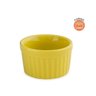 Conjunto 6 Ramequim 200ml Porcelana Amarelo Canelado 10cm - 2