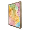 Ver imagem 4 de Quadro Decorativo Abstrato Mármore Colorido em Moldura Caixa Tacolado Moldura Trad 1cm Madeira Escur