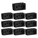 Ver imagem 1 de Kit C/10 Módulos Tomada 2p+t 10a/250v Weg Refinatto Preto