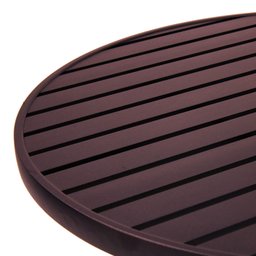 Jogo Mesa 90cm Ripado Aluminio + 4 Cadeiras Praia Tela Sling e Ombrelone 3,00m Jardim Piscina - 5