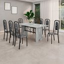 Ver imagem 1 de Conjunto Sala de Jantar com 8 Cadeiras Lara Preto