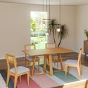 Ver imagem 1 de Mesa de Jantar TM91 6 Lugares Retangular 100% MDF Carvalho Rose Dalla Costa Móveis
