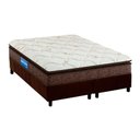 Ver imagem 1 de Cama Box Queen: Colchão Espuma D33 Probel Guarda Costas Plus + Base Crc Suede Brown(158x198)