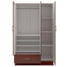 Guarda Roupa Ditália 3 Portas 1 Gaveta Dm-578 Cor:tabaco - 7