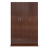 Guarda Roupa Ditália 3 Portas 1 Gaveta Dm-578 Cor:tabaco - 5