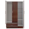 Guarda Roupa Ditália 3 Portas 1 Gaveta Dm-578 Cor:tabaco - 6
