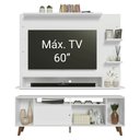 Ver imagem 5 de Rack com Painel para Tv até 60 Polegadas 180 Cm com Pés Branco/rustic Cancun Madesa