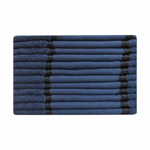 Kit 12 Toalhas Lavabo Belíssima Bordar Ponto Cruz Perfeito Estilo Lavabo Belissima Azul Marinho