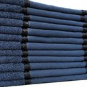 Ver imagem 2 de Kit 12 Toalhas Lavabo Belíssima Bordar Ponto Cruz Perfeito Estilo Lavabo Belissima Azul Marinho