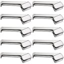 Ver imagem 1 de Kit 10 Pegadores 18cm para Servir Inox Macarrão Salada Comida Servir Restaurantes Buffets Taumer