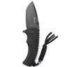 Canivete Tático Multiuso de Bolso Inox com Cabo Emborrachado Torun Invictus Preto - 1