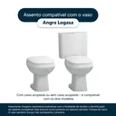 Ver imagem 4 de Assento Sanitário Poliester Angra Bege Claro para vaso Logasa