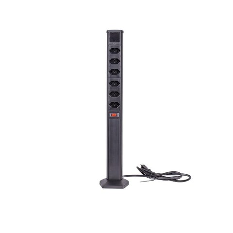 Torre de Tomadas Plus 6nbr 10a Preto Qm52820.00 Qtmov
