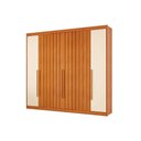 Ver imagem 1 de Guarda Roupa Casal 6 Portas 4 Ripadas e 8 Gavetas Grécia Cinamomo/off White - Conquista