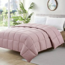 Edredom Queen Toque de Pluma Frio e Calor Super Macio - Rose - 1