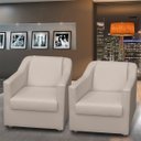 Ver imagem 1 de Kit 2 Poltrona Decorativa Para Sala De Espera Mila Recepção Escritório Consultório Corino