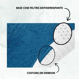 Tapete Macio Peludo 1,50m Redondo Óasis Azul Jeans - 5