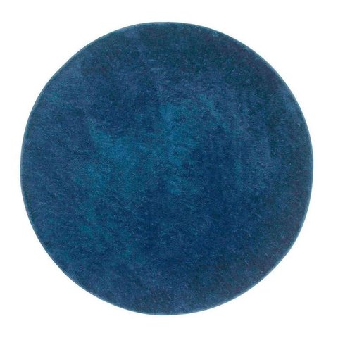 Tapete Macio Peludo 1,50m Redondo Óasis Azul Jeans