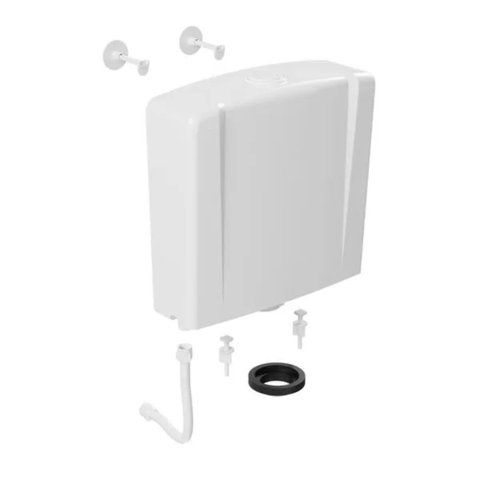 Caixa Descarga Acoplada Universal com Acionador Simples Branca Astra Cau1 Br