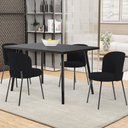 Ver imagem 2 de Kit 6 Cadeiras Sala de Jantar Estofada Gavi L02 Suede Preto - Lyam Decor