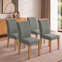 Ver imagem 1 de Conjunto 4 Cadeiras para Sala de Jantar Luisa