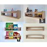 Kit 2 Prateleira de Banheiro Nicho Organizador para Lavabo Cozinha Quarto MDF Madeira 55cm - 6