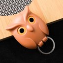 Ver imagem 2 de Porta Chaves Coruja Fecha os olhos quando não está em uso - Marrom