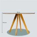 Ver imagem 2 de Mesa de Jantar Sunshine 90 Cm Redonda Tauari