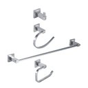 Ver imagem 1 de Acessórios Para Banheiro 4 Peças São Francisco Pingoo.casa - Prata