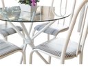 Ver imagem 2 de Conjunto Mesa Munique de jantar de cozinha redonda vidro 90cm com 4 cadeiras