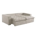 Ver imagem 5 de Sofá Cama 2 Lugares Retrátil Reclinável M-184 Veludo Martins Creme