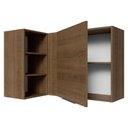 Ver imagem 6 de Armário Aéreo de Canto para Quarto 1 Porta e 3 Nichos Rustic Neo Madesa
