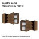 Ver imagem 4 de Armário Aéreo de Canto para Quarto 1 Porta e 3 Nichos Rustic Neo Madesa