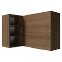 Ver imagem 1 de Armário Aéreo de Canto para Quarto 1 Porta e 3 Nichos Rustic Neo Madesa