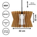 Ver imagem 6 de Luminária Teto tipo Pendente PAMPLONA MDF - Completa