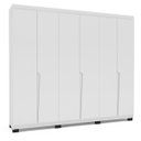 Ver imagem 2 de Roupeiro Casal Porto com 6 Portas 4 Gavetas 242x214cm Branco 240825