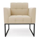 Ver imagem 3 de Poltrona Elisa Suede Base Metálica Industrial Preto - D'Rossi