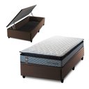 Ver imagem 1 de Conjunto Box Baú Solteirão Chicago Marrom 96x203x64 Espuma D33