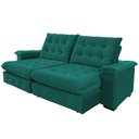 Ver imagem 1 de Sofá 4 Lugares Coliseu 2.60m Retrátil e Reclinável Super Pillow - Verde